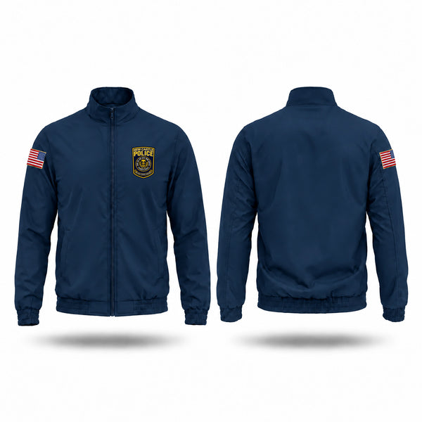 Windbreaker, New Castle Police Department, Police, Teamtime, Team time, sublimation, custom sports apparel, team uniforms, spirit wear, spiritwear, sports uniforms, custom shirts, team store, custom team store, fundraiser sports, apparel fundraiser