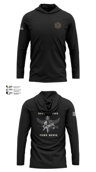 Long Sleeve hooded sunshirt, Schertz SWAT, Fire Department, Teamtime, Team time, sublimation, custom sports apparel, team uniforms, spirit wear, spiritwear, sports uniforms, custom shirts, team store, custom team store, fundraiser sports, apparel fundraiser