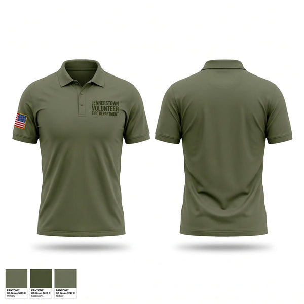 Short Sleeve Performance Polo, Jennerstown volunteer fire department, Fire Department, Teamtime, Team time, sublimation, custom sports apparel, team uniforms, spirit wear, spiritwear, sports uniforms, custom shirts, team store, custom team store, fundraiser sports, apparel fundraiser