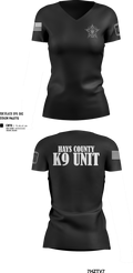 Hays County Sheriff’s Office 39669531 Women's Short Sleeve V-neck Shirt - 323