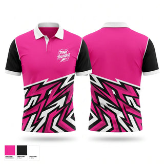 Short Sleeve Performance Polo, Pink Thunder, Softball, Teamtime, Team time, sublimation, custom sports apparel, team uniforms, spirit wear, spiritwear, sports uniforms, custom shirts, team store, custom team store, fundraiser sports, apparel fundraiser