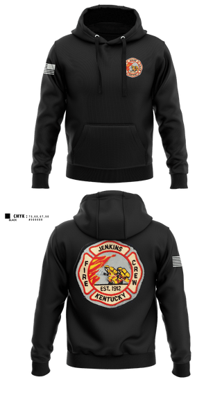 Hoodie, Jenkins fire department, Fire Department, Teamtime, Team time, sublimation, custom sports apparel, team uniforms, spirit wear, spiritwear, sports uniforms, custom shirts, team store, custom team store, fundraiser sports, apparel fundraiser