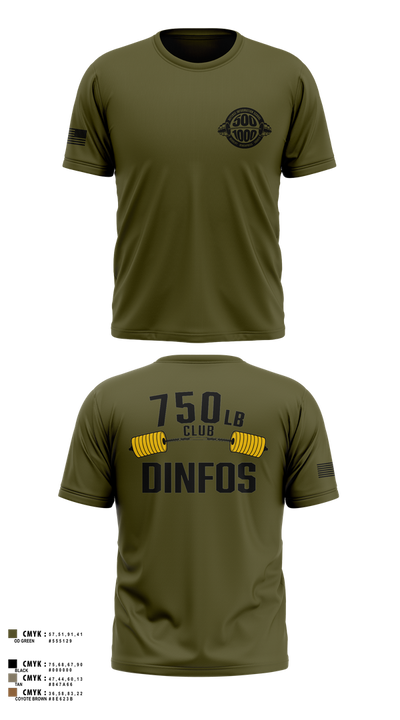 DINFOS 1000LB Club 26968217 Short Sleeve Performance Shirt - 6