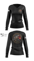 MESG-1 DET GUAM TEAM 707 33362717 Women's Long Sleeve V-neck Shirt - 100