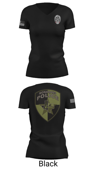 Womens Short Sleeve Vneck Shirt, MONAHANS POLICE DEPARTMENT, Police, Teamtime, Team time, sublimation, custom sports apparel, team uniforms, spirit wear, spiritwear, sports uniforms, custom shirts, team store, custom team store, fundraiser sports, apparel fundraiser