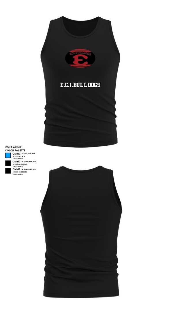 Tank Top, E.C.I.BULLDOGS, Football, Teamtime, Team time, sublimation, custom sports apparel, team uniforms, spirit wear, spiritwear, sports uniforms, custom shirts, team store, custom team store, fundraiser sports, apparel fundraiser