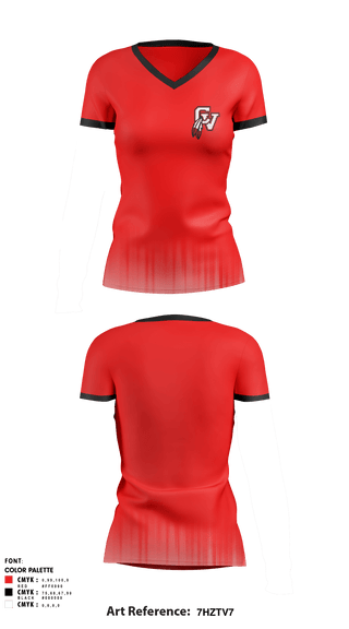 Women's Short Sleeve Vneck Shirt, Big Reds, Track & Field, Teamtime, Team time, sublimation, custom sports apparel, team uniforms, spirit wear, spiritwear, sports uniforms, custom shirts, team store, custom team store, fundraiser sports, apparel fundraiser