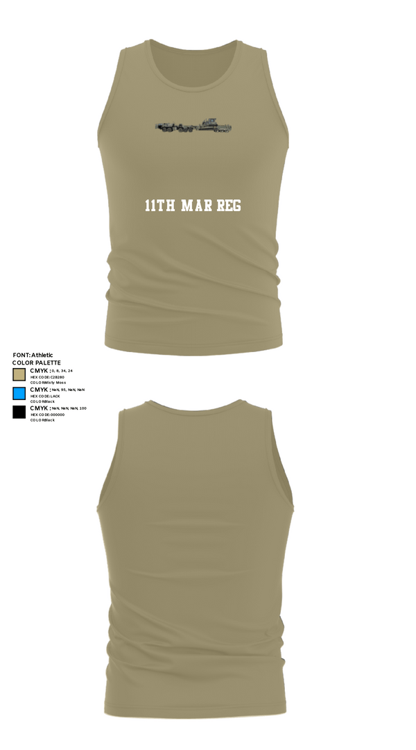 Tank Top, 11Th MAR REG, Marines, Teamtime, Team time, sublimation, custom sports apparel, team uniforms, spirit wear, spiritwear, sports uniforms, custom shirts, team store, custom team store, fundraiser sports, apparel fundraiser