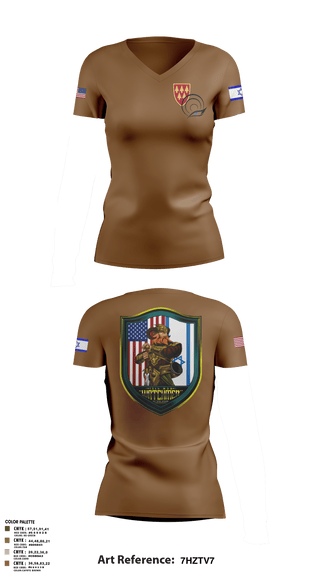 Women's Short Sleeve Vneck Shirt, 13TH Missile Defense Battery, , Teamtime, Team time, sublimation, custom sports apparel, team uniforms, spirit wear, spiritwear, sports uniforms, custom shirts, team store, custom team store, fundraiser sports, apparel fundraiser