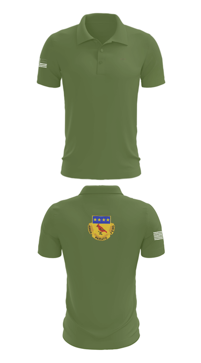 Alpha BTRY 2/138th FA 84014015 Short Sleeve Performance Polo - 45