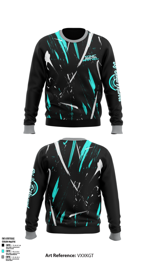 Crew Neck Sweatshirt, DJ Sonic MarvelDJ Sonic Marvel, , Teamtime, Team time, sublimation, custom sports apparel, team uniforms, spirit wear, spiritwear, sports uniforms, custom shirts, team store, custom team store, fundraiser sports, apparel fundraiser