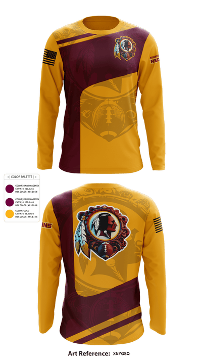 Washington Redskins 23411143 Long Sleeve Performance Shirt - 2