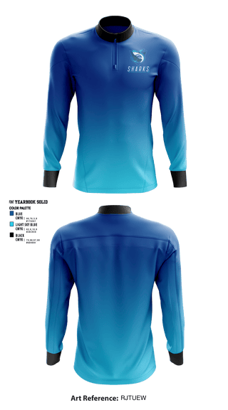 Quarter Zip Jacket, Sharks, Men's Basketball, Teamtime, Team time, sublimation, custom sports apparel, team uniforms, spirit wear, spiritwear, sports uniforms, custom shirts, team store, custom team store, fundraiser sports, apparel fundraiser