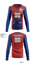 Tougaloo College Volleyball 94126568 Women's Long Sleeve V-neck Shirt - 41