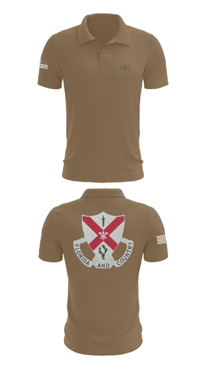 C Co 1-124 Rifle Company 57736053 Short Sleeve Performance Polo - 7