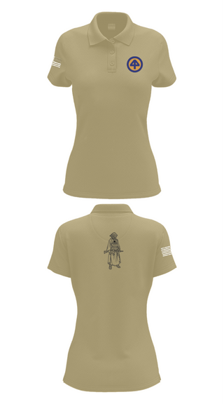 Women's Short Sleeve Performance Polo, A Co 1/1-114thA Co 1-114th INF, Army, Teamtime, Team time, sublimation, custom sports apparel, team uniforms, spirit wear, spiritwear, sports uniforms, custom shirts, team store, custom team store, fundraiser sports, apparel fundraiser