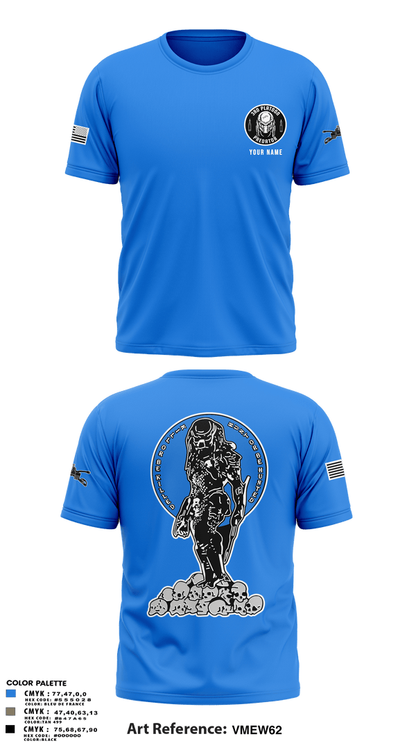Old School Cotton Feel Shirt, 3rd Platoon, Army, Teamtime, Team time, sublimation, custom sports apparel, team uniforms, spirit wear, spiritwear, sports uniforms, custom shirts, team store, custom team store, fundraiser sports, apparel fundraiser