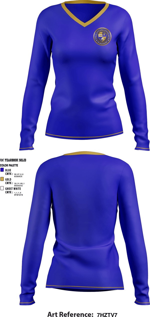 Women's Long Sleeve Vneck Shirt, Word of Faith FWCWord of Faith FWC, , Teamtime, Team time, sublimation, custom sports apparel, team uniforms, spirit wear, spiritwear, sports uniforms, custom shirts, team store, custom team store, fundraiser sports, apparel fundraiser