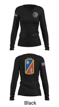 1st Det. Royal Lao Airborne 88518562 Women's Long Sleeve V-neck Shirt - 37