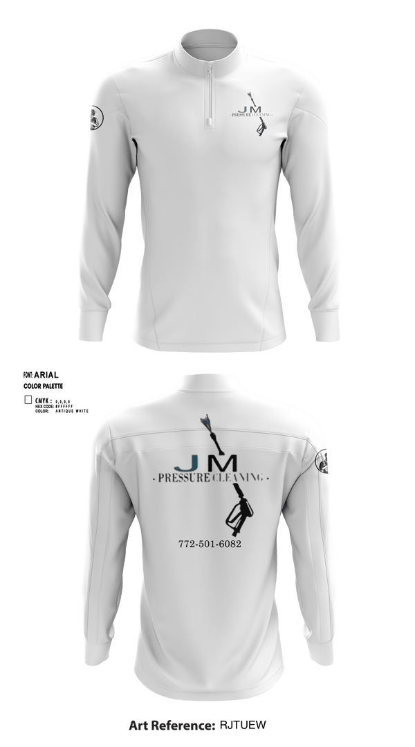 Quarter Zip Jacket, JM Pressure CleaningJM Pressure Cleaning, , Teamtime, Team time, sublimation, custom sports apparel, team uniforms, spirit wear, spiritwear, sports uniforms, custom shirts, team store, custom team store, fundraiser sports, apparel fundraiser