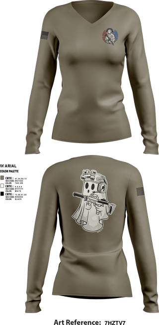 Women's Long Sleeve Vneck Shirt, 5th special forces group, Army, Teamtime, Team time, sublimation, custom sports apparel, team uniforms, spirit wear, spiritwear, sports uniforms, custom shirts, team store, custom team store, fundraiser sports, apparel fundraiser