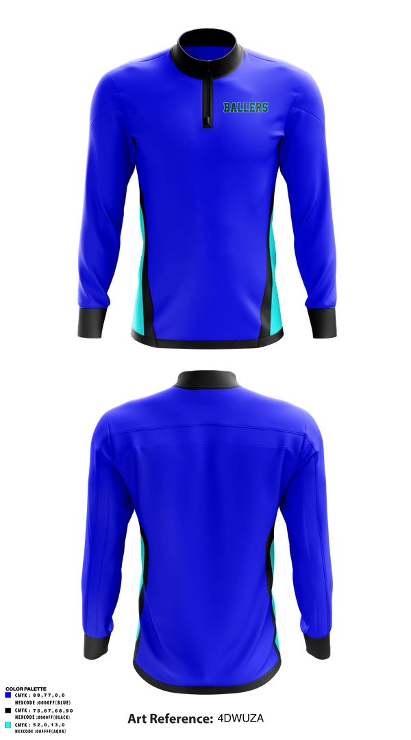 Quarter Zip Jacket, Ballers, Men's Basketball, Teamtime, Team time, sublimation, custom sports apparel, team uniforms, spirit wear, spiritwear, sports uniforms, custom shirts, team store, custom team store, fundraiser sports, apparel fundraiser