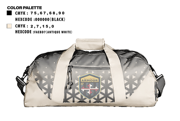 Duffle Bag, Baltimore Amour, Men's Soccer, Teamtime, Team time, sublimation, custom sports apparel, team uniforms, spirit wear, spiritwear, sports uniforms, custom shirts, team store, custom team store, fundraiser sports, apparel fundraiser