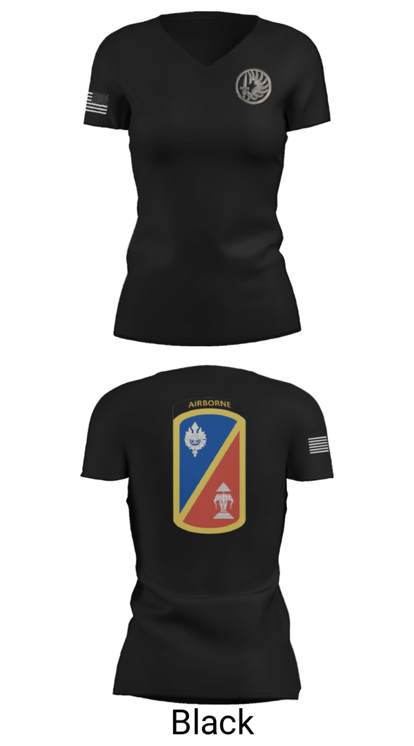 Women's Short Sleeve Vneck Shirt, 1st Det. Royal Lao Airborne, Army, Teamtime, Team time, sublimation, custom sports apparel, team uniforms, spirit wear, spiritwear, sports uniforms, custom shirts, team store, custom team store, fundraiser sports, apparel fundraiser