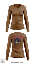 C Co. 2-210 Aviation Regiment (Structures) 22020258 Women's Long Sleeve V-neck Shirt - 2