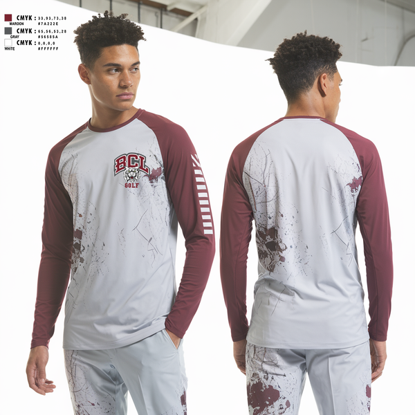 Long Sleeve Performance Shirt, Bishop Conaty - Our Lady of Loretto Golf, Golf, Teamtime, Team time, sublimation, custom sports apparel, team uniforms, spirit wear, spiritwear, sports uniforms, custom shirts, team store, custom team store, fundraiser sports, apparel fundraiser