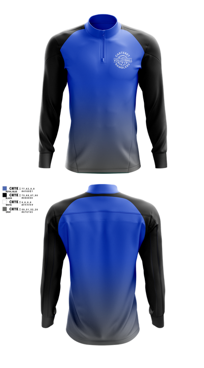 Carteret Ramblers Volleyball 93829974 Quarter Zip Jacket - 1