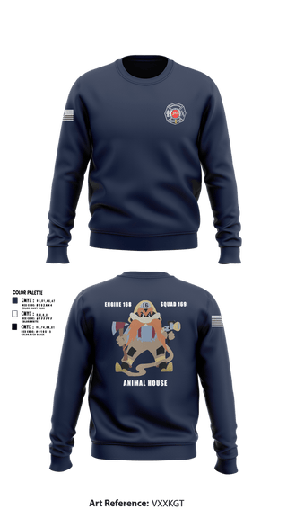 Crew Neck Sweatshirt, Station 16, Fire Department, Teamtime, Team time, sublimation, custom sports apparel, team uniforms, spirit wear, spiritwear, sports uniforms, custom shirts, team store, custom team store, fundraiser sports, apparel fundraiser