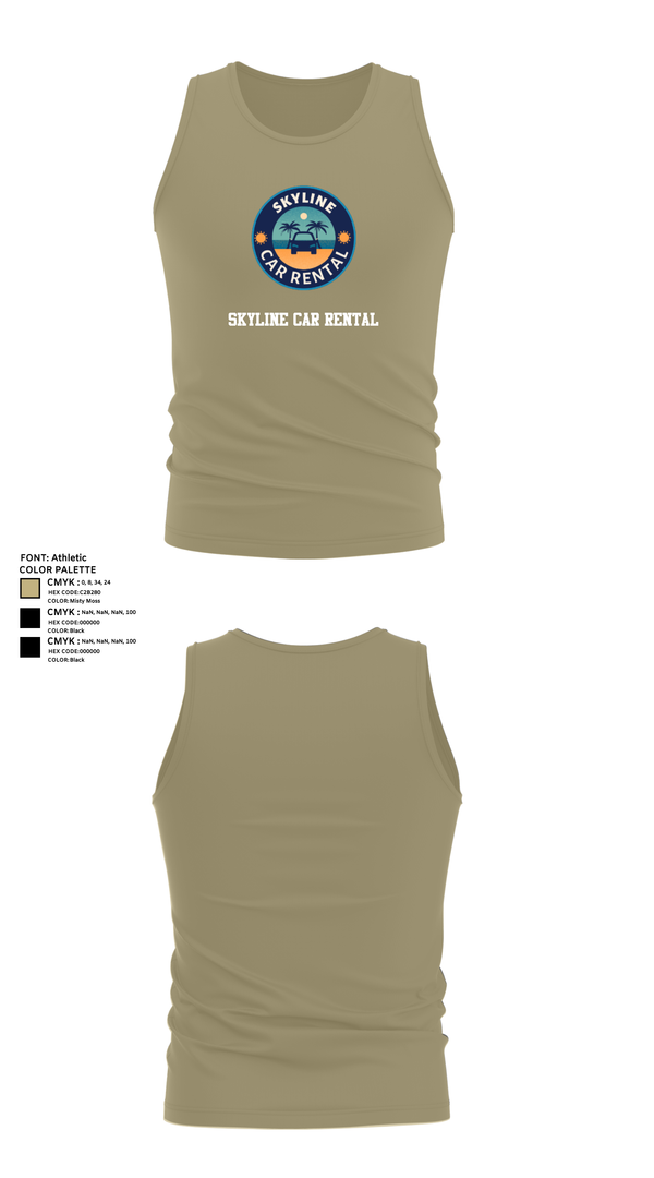 Tank Top, Skyline Car Rental, Men's Basketball, Teamtime, Team time, sublimation, custom sports apparel, team uniforms, spirit wear, spiritwear, sports uniforms, custom shirts, team store, custom team store, fundraiser sports, apparel fundraiser