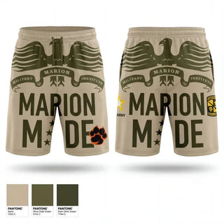 Athletic Shorts With Pockets, MMI ROTC, Army, Teamtime, Team time, sublimation, custom sports apparel, team uniforms, spirit wear, spiritwear, sports uniforms, custom shirts, team store, custom team store, fundraiser sports, apparel fundraiser
