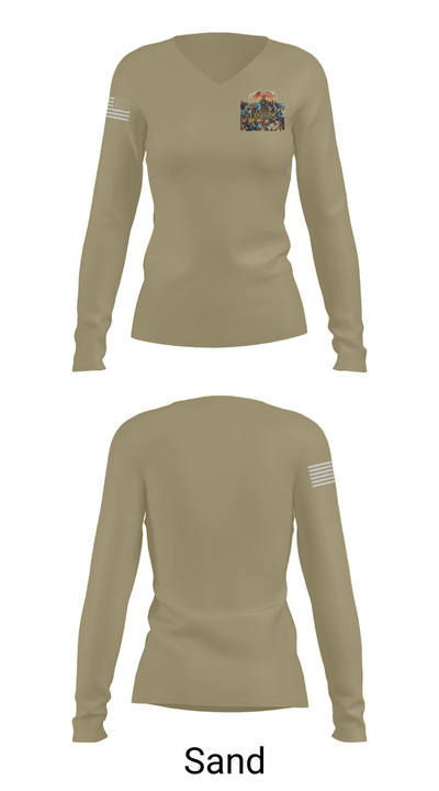 USA Dwight d eisenhower 96831830 Women's Long Sleeve V-neck Shirt - 92