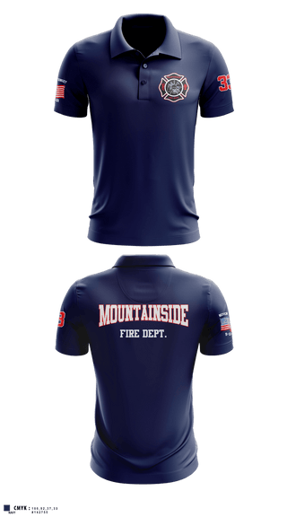 Short Sleeve Performance Polo, Mountainside Fire Department, Fire Department, Teamtime, Team time, sublimation, custom sports apparel, team uniforms, spirit wear, spiritwear, sports uniforms, custom shirts, team store, custom team store, fundraiser sports, apparel fundraiser
