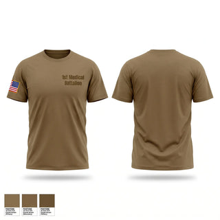 Old School Cotton Feel Shirt, 1st Medical Battalion, Navy, Teamtime, Team time, sublimation, custom sports apparel, team uniforms, spirit wear, spiritwear, sports uniforms, custom shirts, team store, custom team store, fundraiser sports, apparel fundraiser