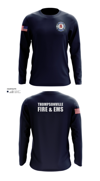 Long Sleeve Performance Shirt, Thompsonville Fire & EMS, Fire Department, Teamtime, Team time, sublimation, custom sports apparel, team uniforms, spirit wear, spiritwear, sports uniforms, custom shirts, team store, custom team store, fundraiser sports, apparel fundraiser