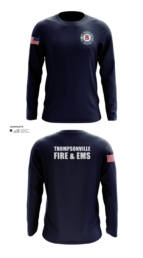Long Sleeve Performance Shirt, Thompsonville Fire & EMS, Fire Department, Teamtime, Team time, sublimation, custom sports apparel, team uniforms, spirit wear, spiritwear, sports uniforms, custom shirts, team store, custom team store, fundraiser sports, apparel fundraiser