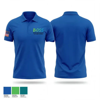 Short Sleeve Performance Polo, Fort Riley BOSS, Army, Teamtime, Team time, sublimation, custom sports apparel, team uniforms, spirit wear, spiritwear, sports uniforms, custom shirts, team store, custom team store, fundraiser sports, apparel fundraiser