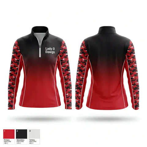 Quarter Zip Jacket, Lady O Dawgs, Softball, Teamtime, Team time, sublimation, custom sports apparel, team uniforms, spirit wear, spiritwear, sports uniforms, custom shirts, team store, custom team store, fundraiser sports, apparel fundraiser