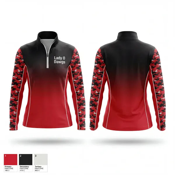 Quarter Zip Jacket, Lady O Dawgs, Softball, Teamtime, Team time, sublimation, custom sports apparel, team uniforms, spirit wear, spiritwear, sports uniforms, custom shirts, team store, custom team store, fundraiser sports, apparel fundraiser