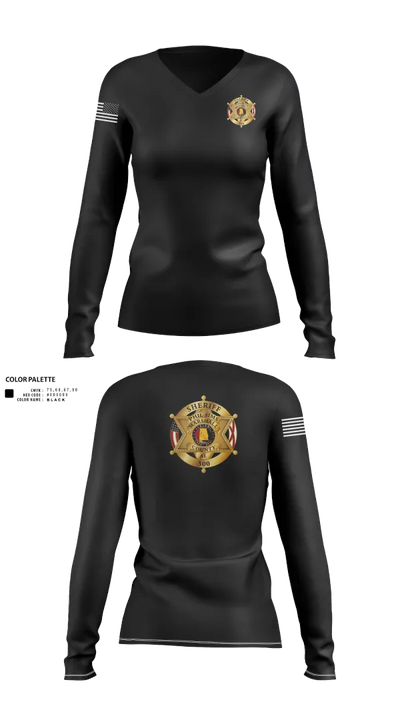 Marshall county sheriffs office 47865193 Women's Long Sleeve V-neck Shirt - 21