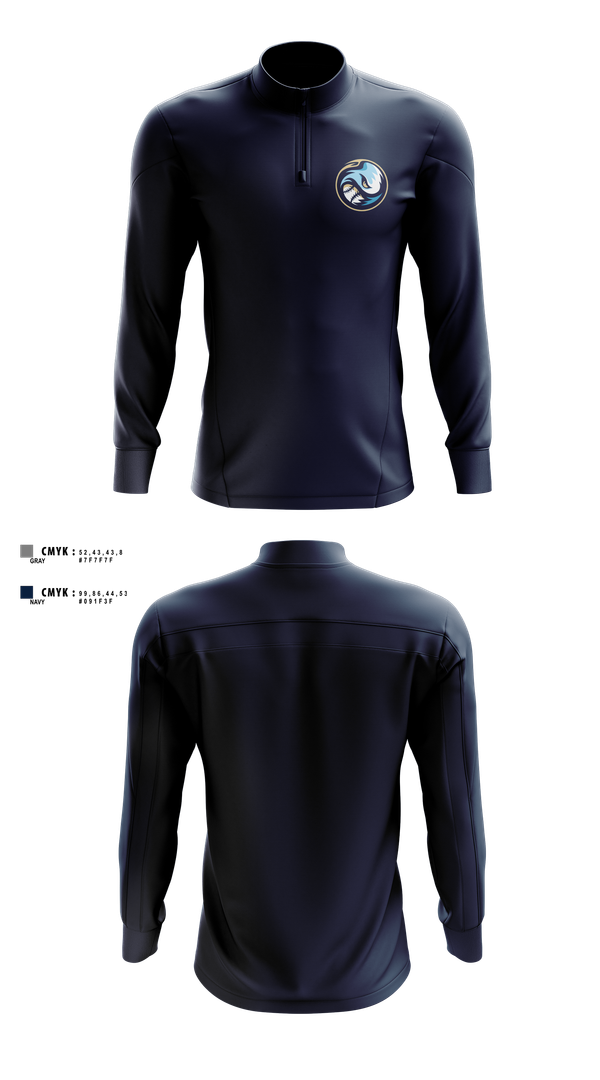 Quarter Zip Jacket, Millcreek Riptide, Baseball, Teamtime, Team time, sublimation, custom sports apparel, team uniforms, spirit wear, spiritwear, sports uniforms, custom shirts, team store, custom team store, fundraiser sports, apparel fundraiser