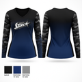 Elite Stars 58724409 Women's Long Sleeve V-neck Shirt - 1
