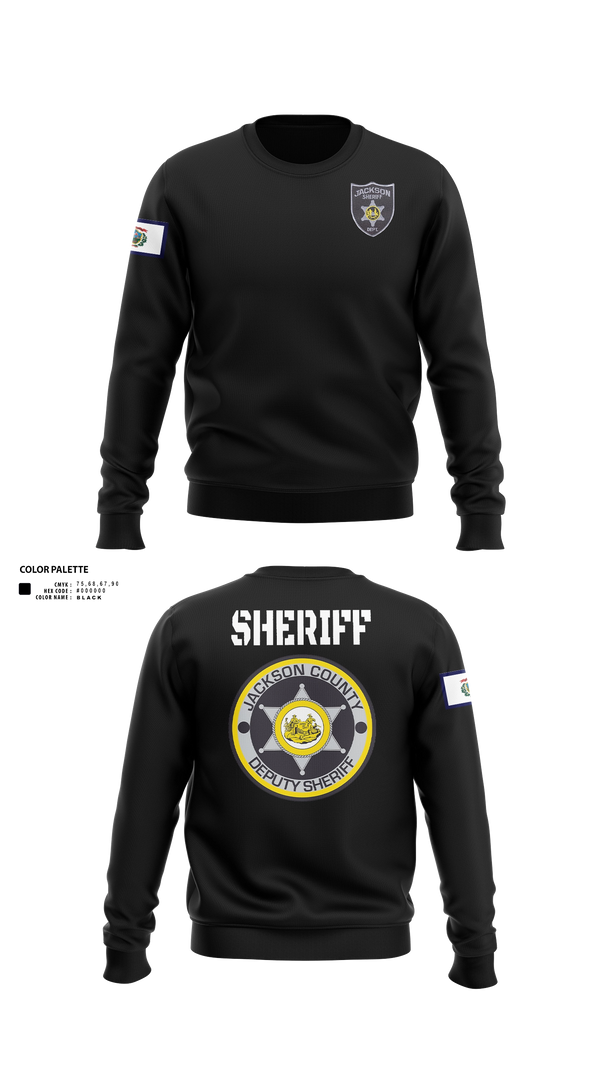 Crew Neck Sweatshirt, Jackson County SD, Police, Teamtime, Team time, sublimation, custom sports apparel, team uniforms, spirit wear, spiritwear, sports uniforms, custom shirts, team store, custom team store, fundraiser sports, apparel fundraiser