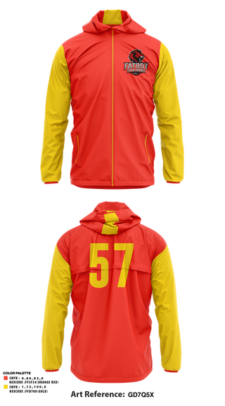 Windbreaker, FATBOY TRAINING Inc.      #57, Baseball, Teamtime, Team time, sublimation, custom sports apparel, team uniforms, spirit wear, spiritwear, sports uniforms, custom shirts, team store, custom team store, fundraiser sports, apparel fundraiser