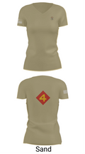 14th Marine regiment 4th Marine corps division 57481844 Women's Short Sleeve V-neck Shirt - 88