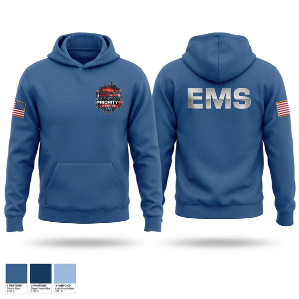Hoodie, Priority 1 Rescue, EMS/EMT, Teamtime, Team time, sublimation, custom sports apparel, team uniforms, spirit wear, spiritwear, sports uniforms, custom shirts, team store, custom team store, fundraiser sports, apparel fundraiser