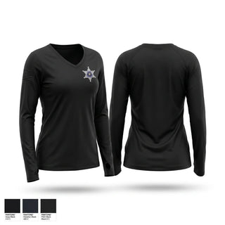 Womens Long Sleeve Vneck Shirt, Tarentum Borough Police Department, Police, Teamtime, Team time, sublimation, custom sports apparel, team uniforms, spirit wear, spiritwear, sports uniforms, custom shirts, team store, custom team store, fundraiser sports, apparel fundraiser